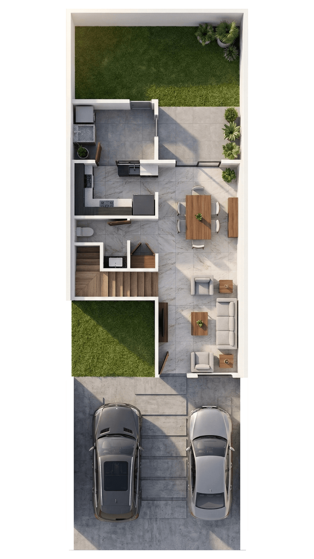 Plano de Variante sin pasillo — Modelo Platino