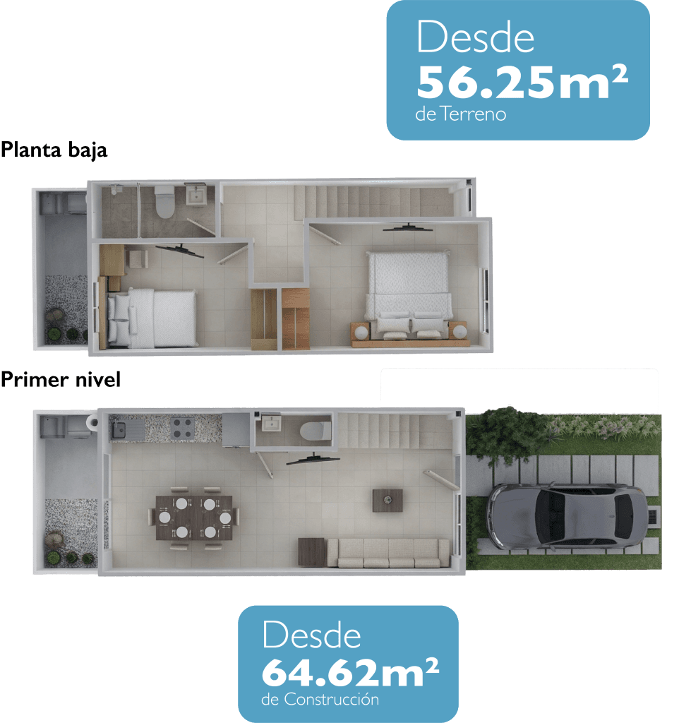 Plano de Planta Baja — Modelo Ibiza 65