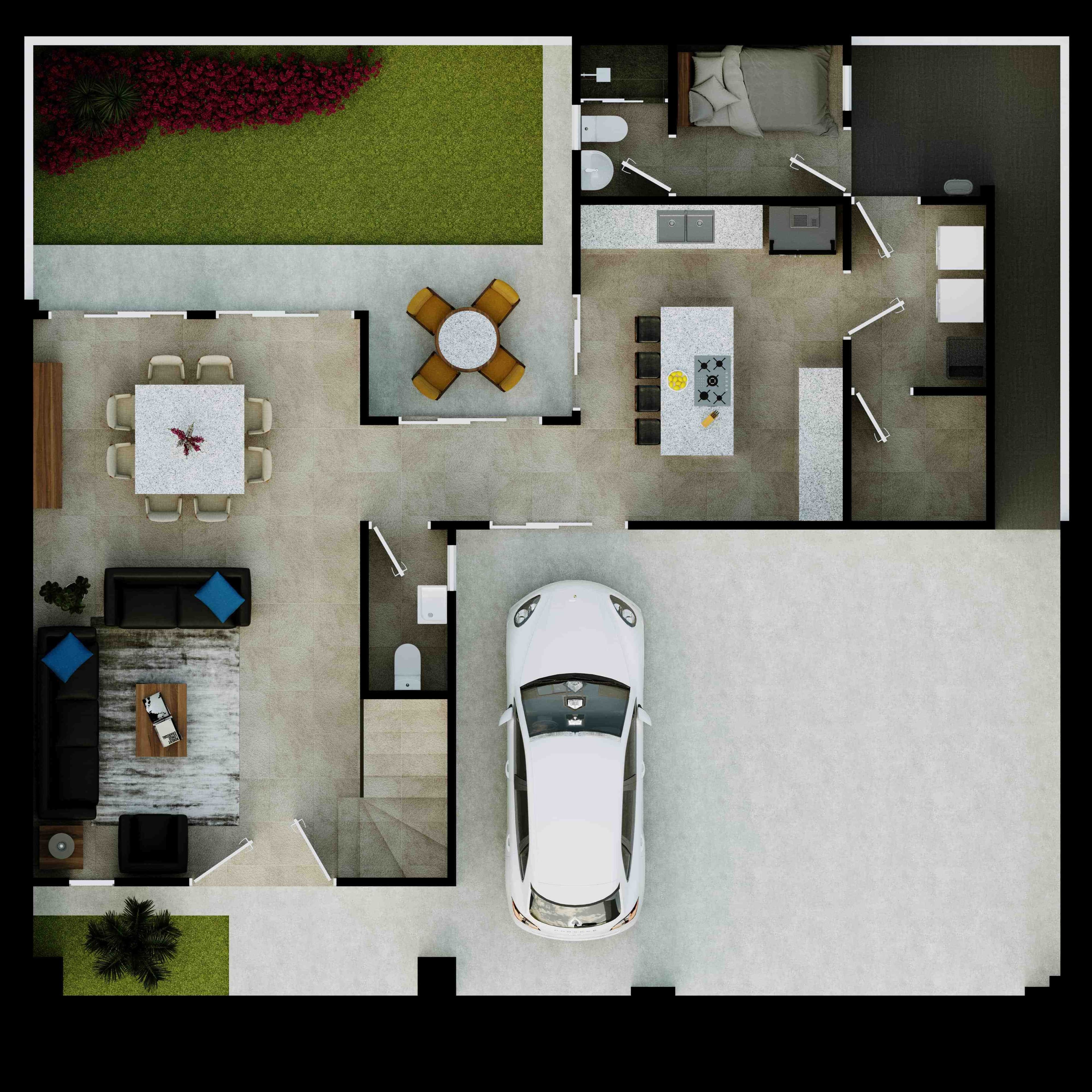Plano de Planta Baja — Modelo Montjüic