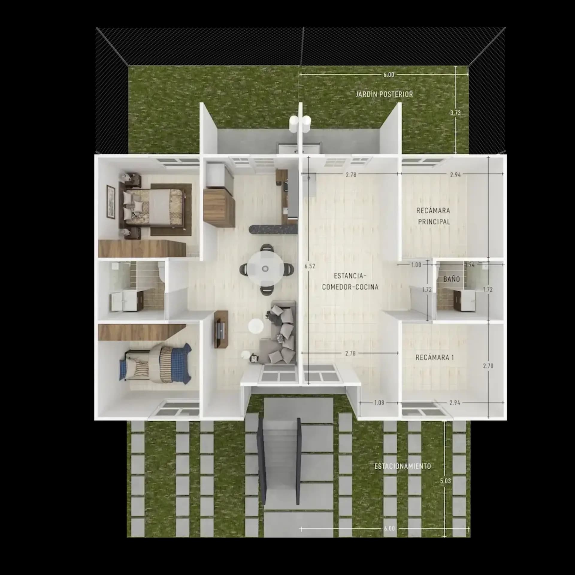 Plano de Plano general — Modelo Titanio Planta Alta
